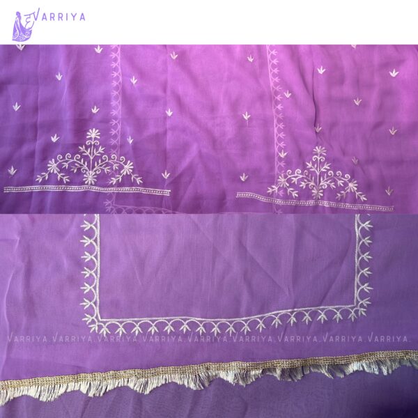 Elegant Purple Unstitched Punjabi Suit